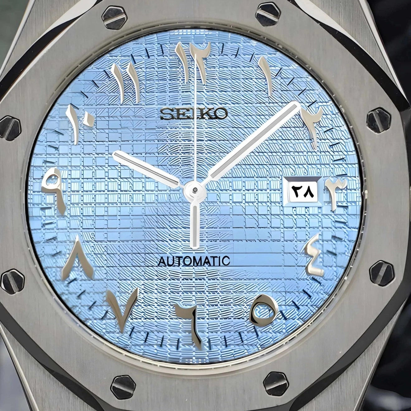 Ice Blue dial with SIlver band