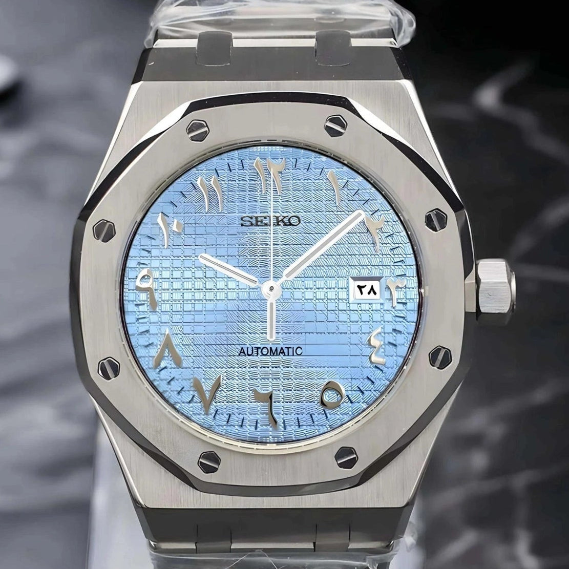 Ice Blue dial with SIlver band
