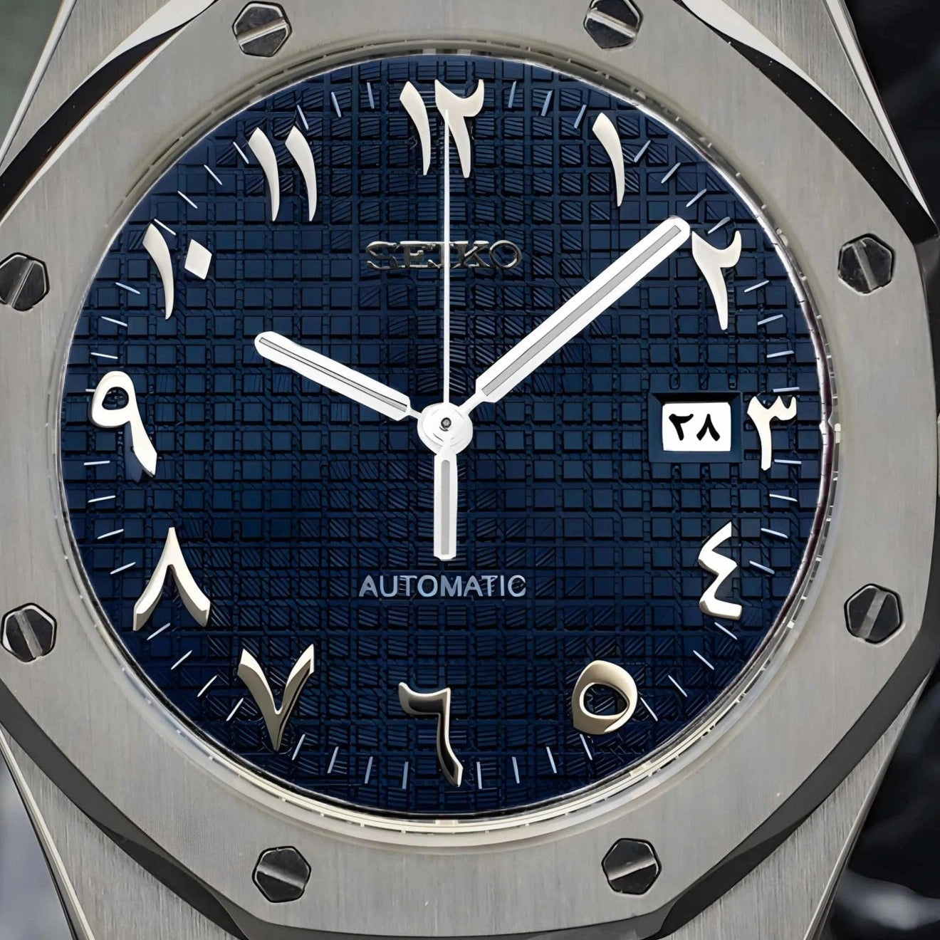 Navy Blue Dial with Silver Band