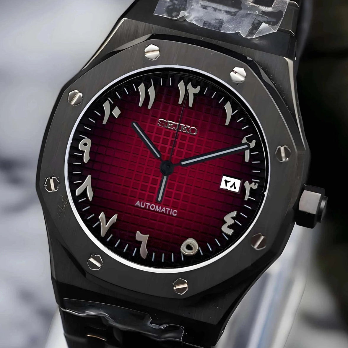 Red Arabic Dial with Black DIal