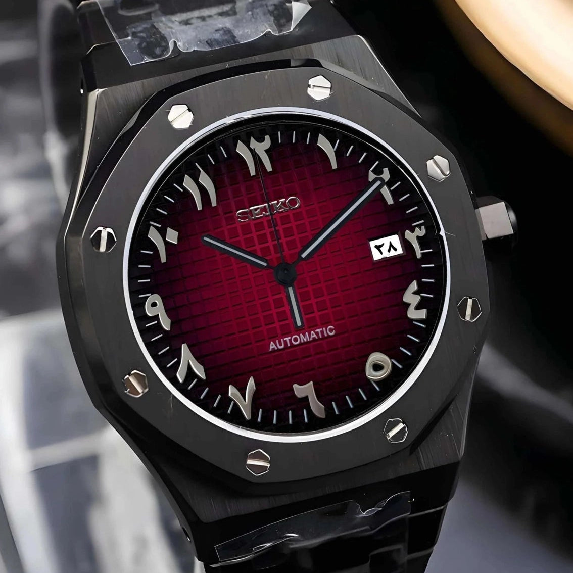 Red Arabic Dial with Black DIal