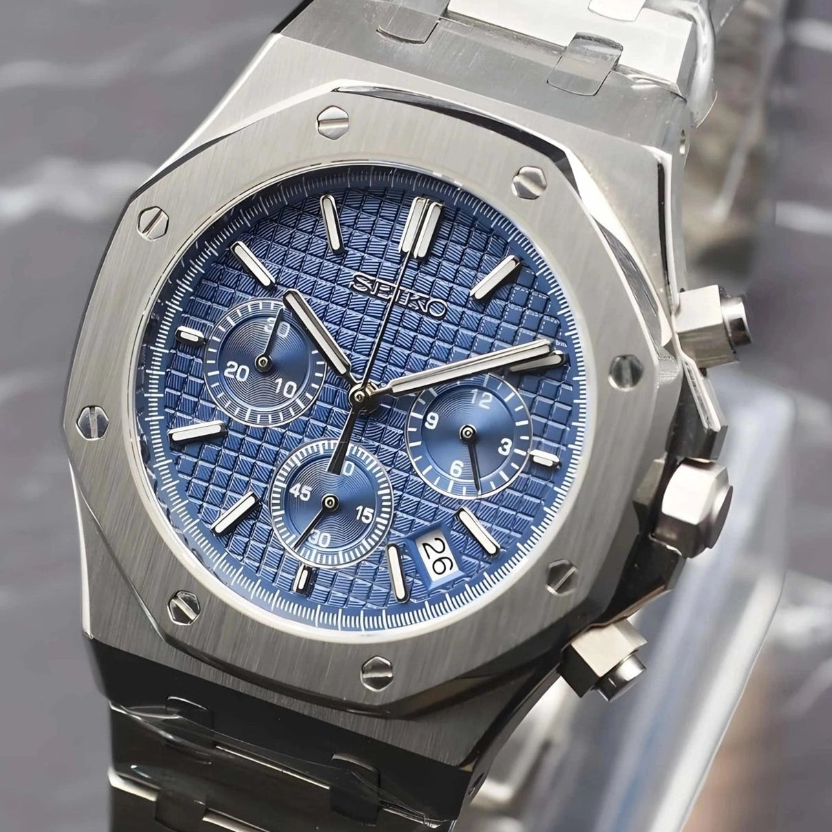 Blue Dial with Silver band