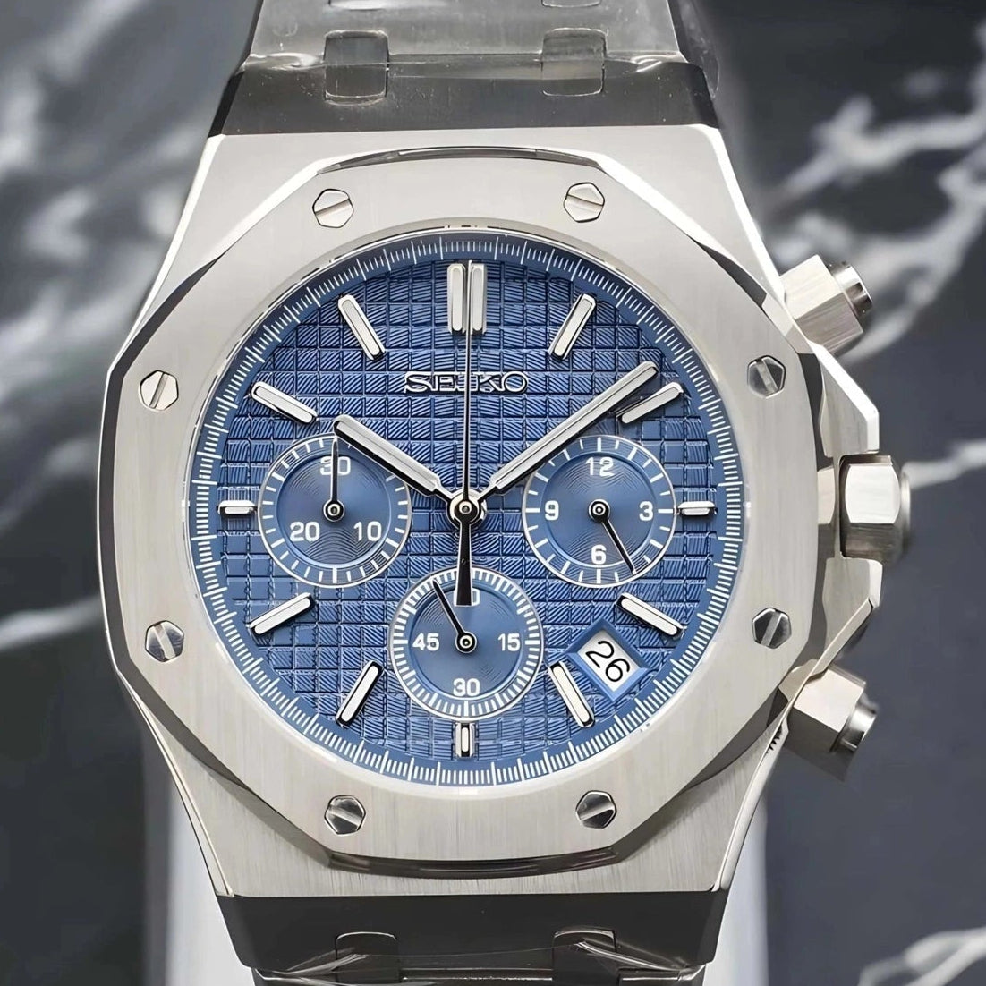 Blue Dial with Silver band