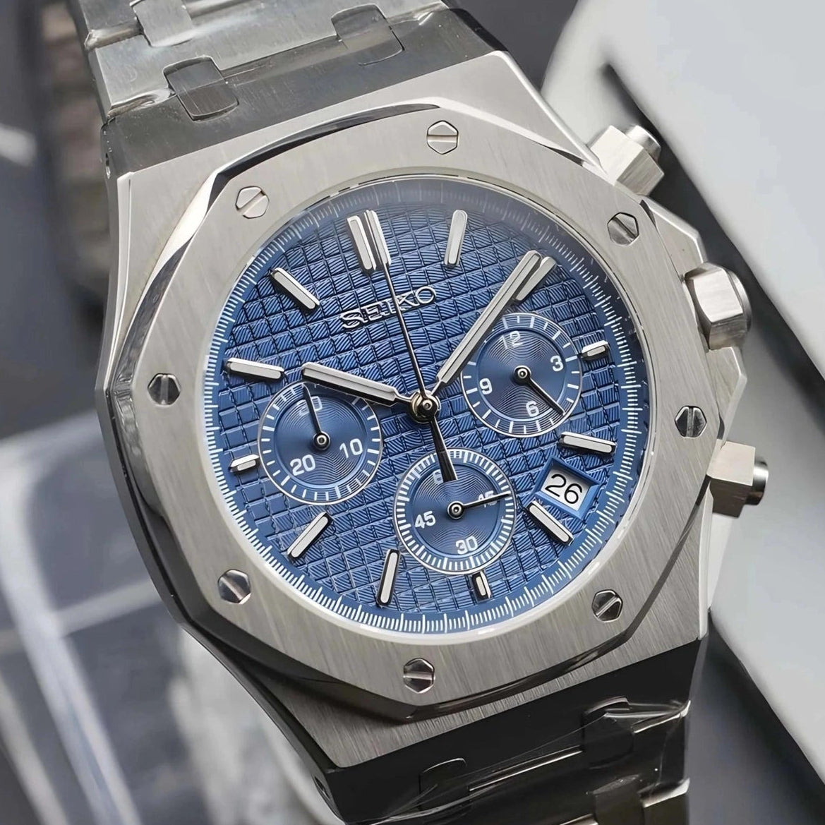 Blue Dial with Silver band