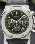 Olive Green Dial With Silver Band