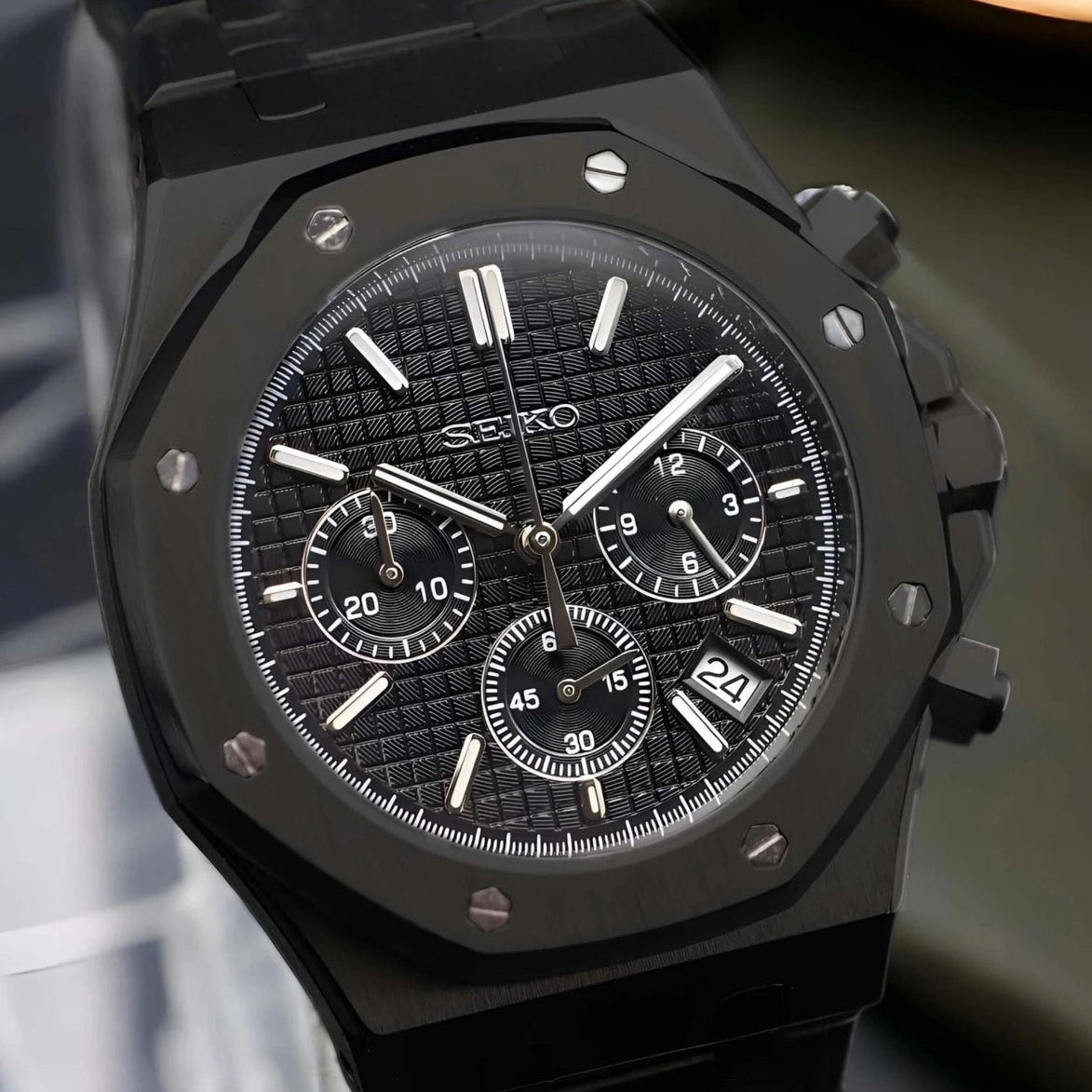 Black dial with black band