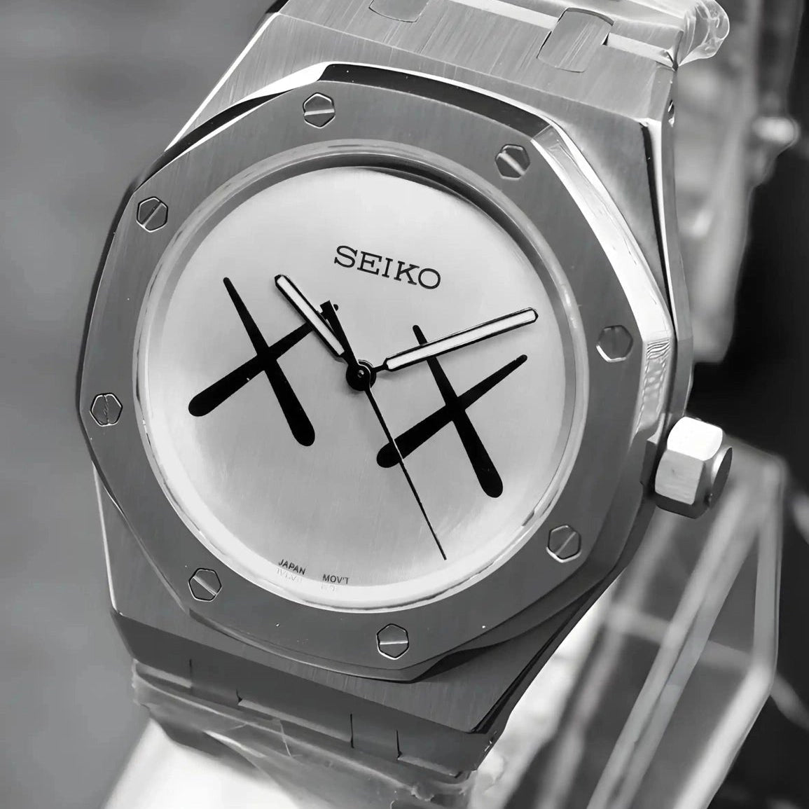 Kaws Style dial with SIlver Band