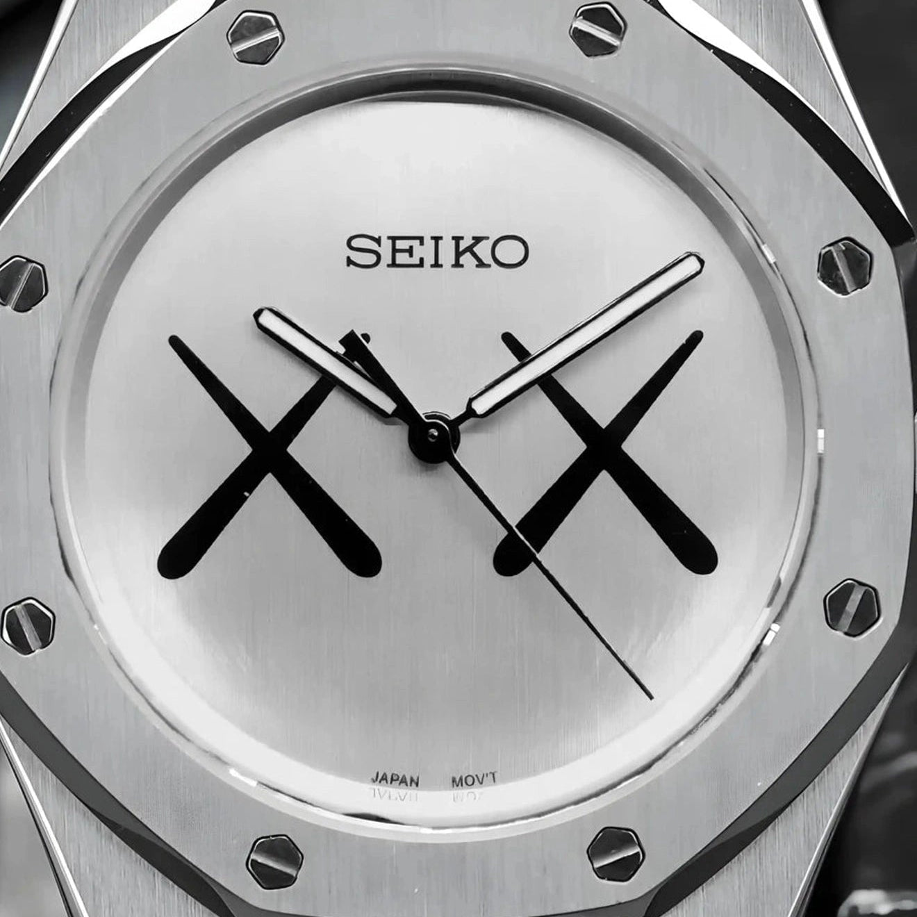 Kaws Style dial with SIlver Band