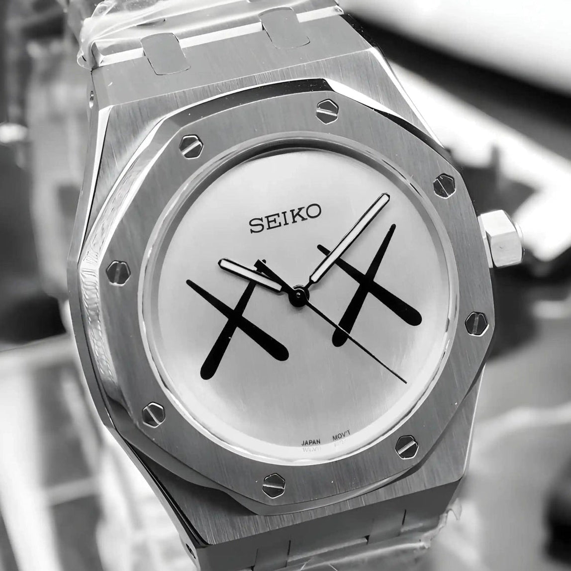 Kaws Style dial with SIlver Band