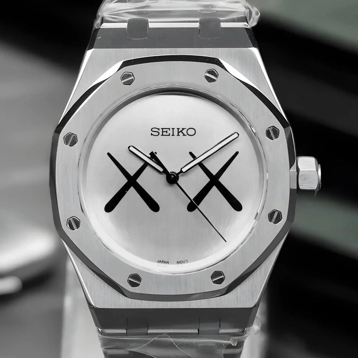 Kaws Style dial with SIlver Band