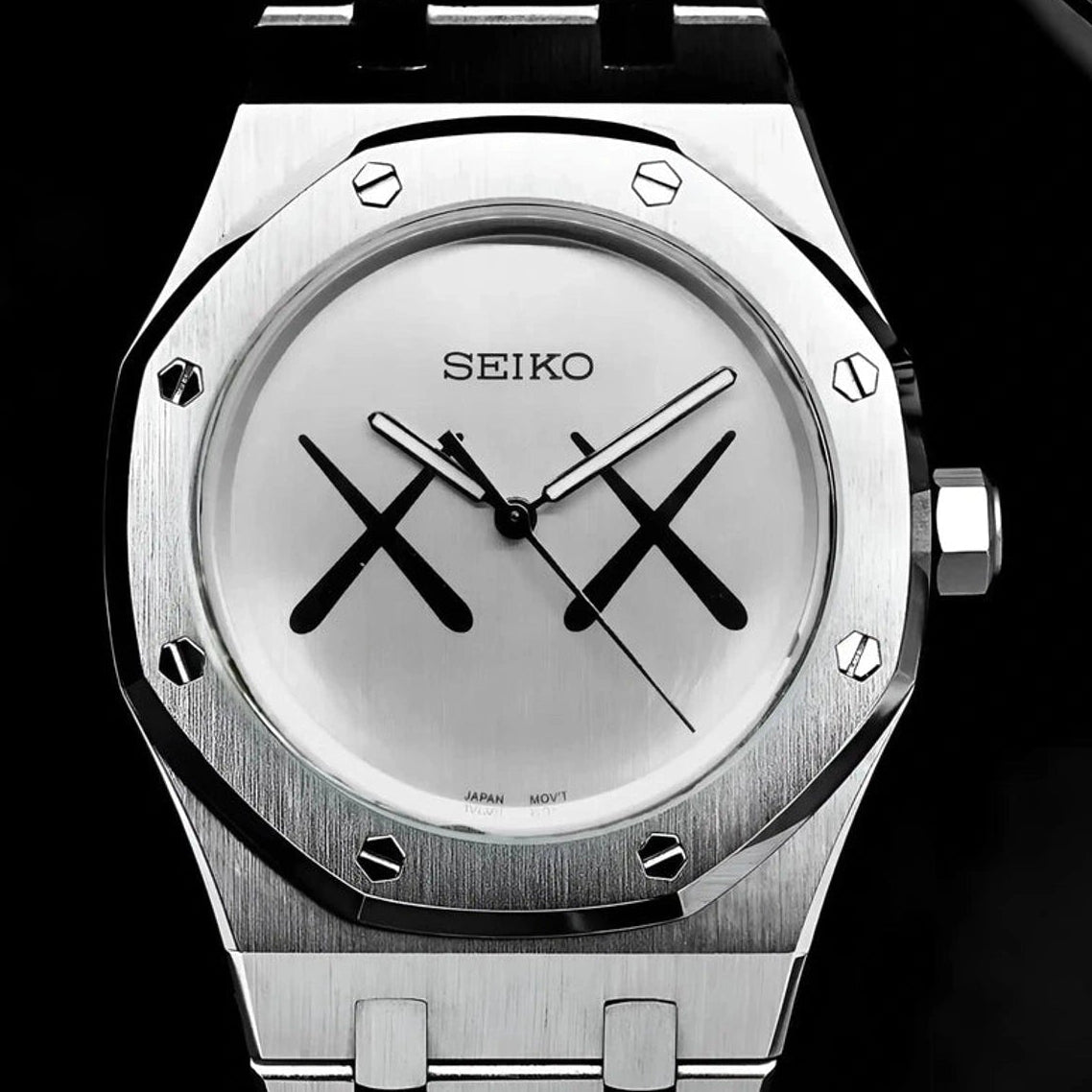 Kaws Style dial with SIlver Band