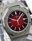 Red Dial with Silver Band
