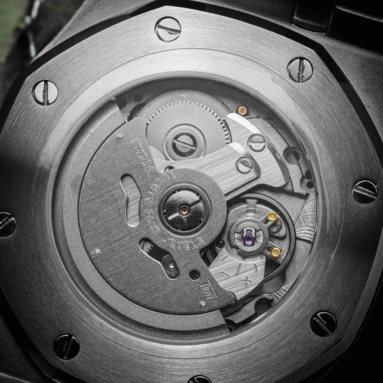 Red Dial with Silver Band