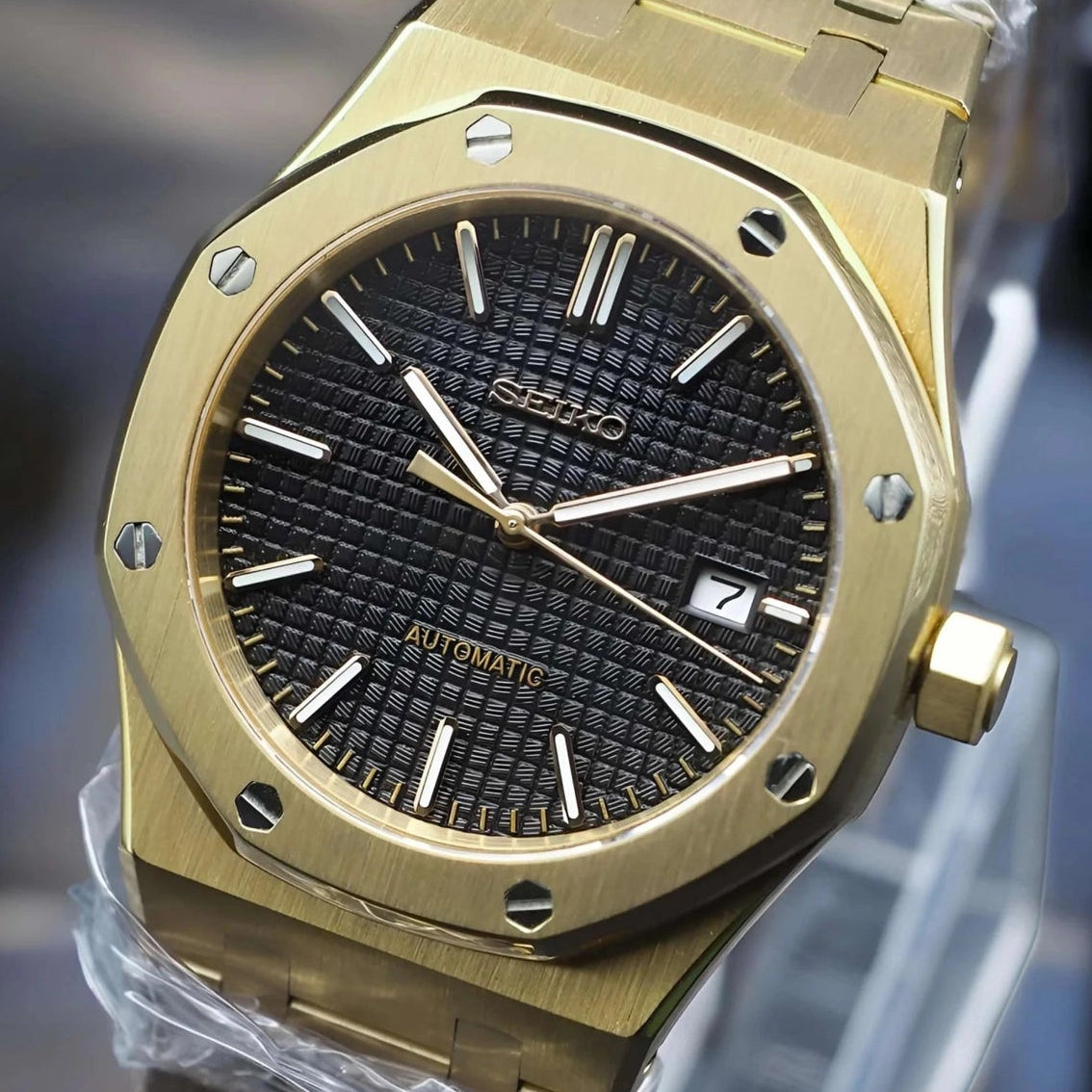 Black Dial with Yellow Gold Band