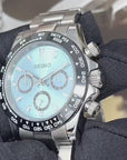 Seiko Daytona 40mm - Rare Sky Blue | Stainless Steel | Mecaquartz Watch | Quartz Watch | Seikotona | Seikitona | Seiktona | John Mayer