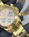 Seiko Gold Daytona 2023 - Luxury Chronograph | Chrono | Mecaquartz | Mens | Sport Watch | VK63 Quartz | Automatic | Daytona | Cosmograph