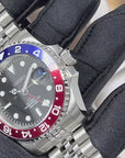 Custom Pepsi - 4 Hand GMT 2023 - Blue and Red - with Seiko NH34 movement - 41mm - Dual Two Timezone - Automatic Custom Watch - Watch Mod