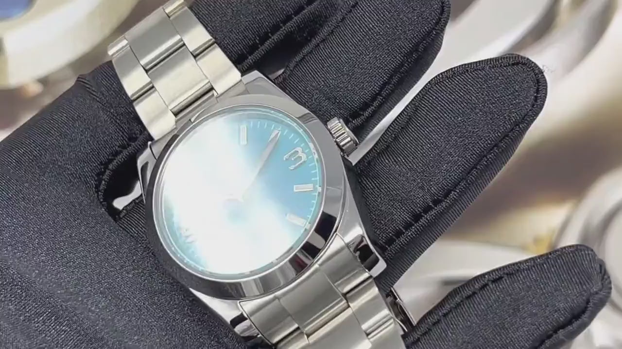 Seiko Explorer 36mm - Rare Tiffany Sky Blue - Stainless Steel - Automatic Watch - Custom Build - Ready to Ship!