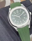 Seikonaut - Green on Rubber - Modern Automatic Sport Dress Watch | Sapphire Crystal | Khaki Tropical Green | Turtle Waffle | Jumbo | Olive