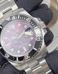 Seiko Submariner - Iridescent Ocean Pearl | Custom Mod | Purple | Seiko Mod | Watch Mod | Mother of Pearl MOP | Men's Watch | Sub | Milsub