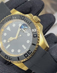 Custom Gold Yachtmaster - Clean Dial - Gold and Black Custom Built | Dive Watch | Yachting | Yellow Gold | Seiko Mod | Custom Mod | Watch Mod | Diver