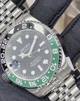 Seiko Sprite GMT 4 Hand - Left Hand - NH34 Automatic | Lefty | Master II | Riddler | Perpetual | Destro | South Paw | Jubilee Bracelet