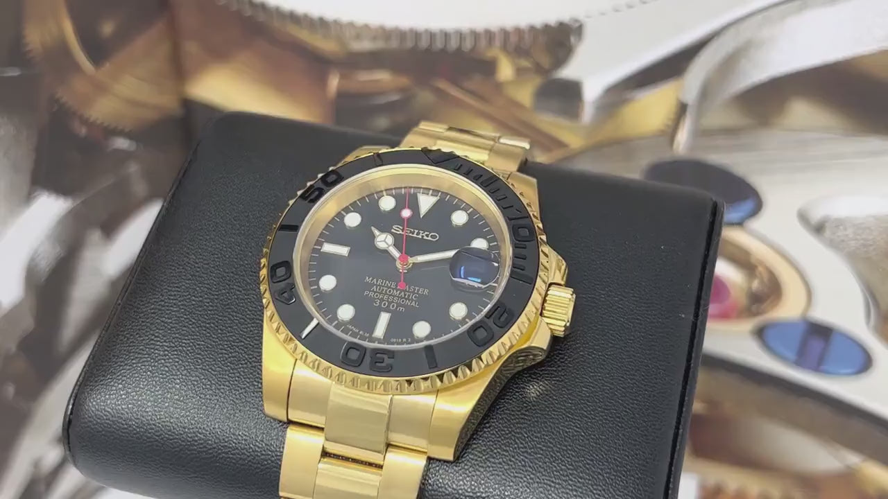Seiko Yachtmaster 2022 - Gold and Black - Custom Built - Ready to Ship!