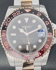 Seiko Rootbeer Two Tone GMT - Stainless Steel Sport Watch - Seiko Mod - Custom Sub - Oyster Bracelet - Perpetual Date - 20mm - Submariner