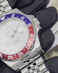 Seiko Polar White Pepsi GMT | Stainless Steel Sport Watch | Sapphire Crystal on Jubilee Bracelet | Seiko Mod | Watch Mod | Custom Watch
