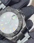 Seiko Stealth Rainbow Dial 2023 | Black with Sapphire Crystal | Oyster Steel Bracelet | Colorful Indices | Color | Lightning | Watch Mod