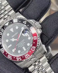 Seiko Coke - Stainless Steel Sport Watch | Custom Mod | Seiko Mod | Men's Watch | GMT | Watch Mod | Submariner | NH35 | Sapphire Crystal