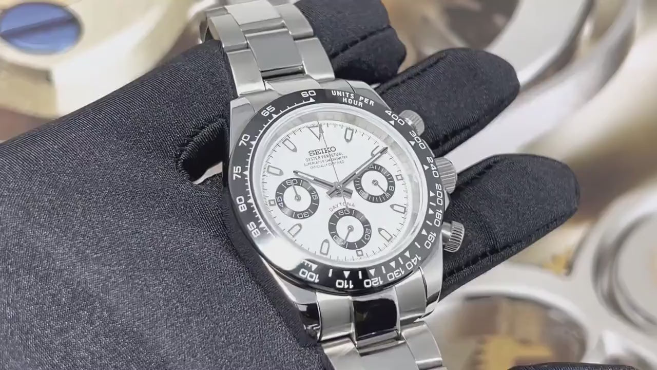 Seiko Panda Daytona 2023 - Luxury Chronograph | Chrono | Mecaquartz | Mens | Sport Watch | VK63 Quartz | Automatic | Daytona | Cosmograph