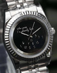 Black Dial with Silver Band