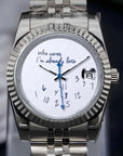 White Dial with Silver Band