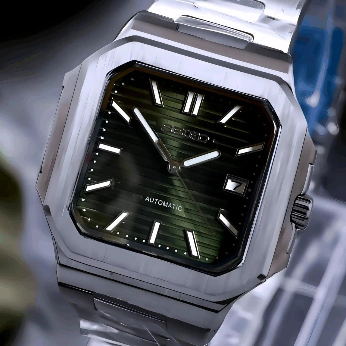 Olive Green Dial with Silver band