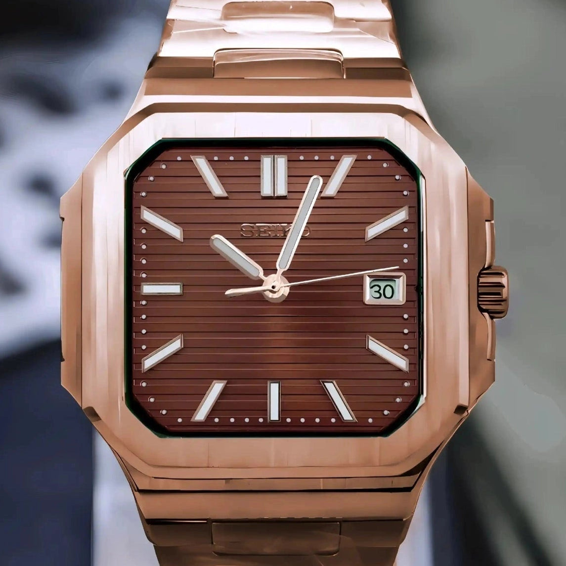 Brown Dial with Rose Gold Dial