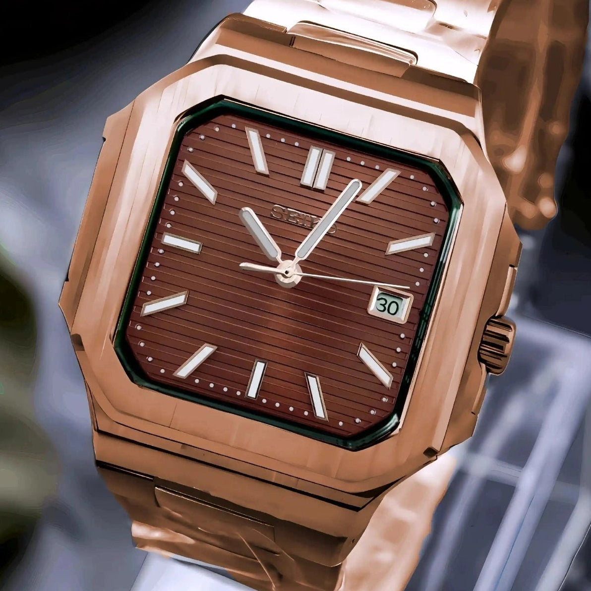 Brown Dial with Rose Gold Dial