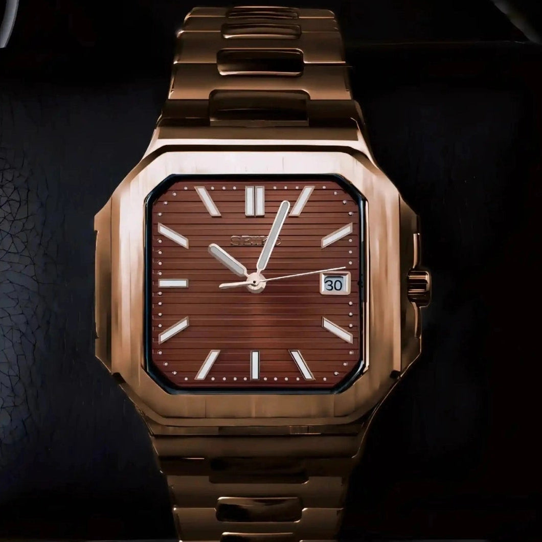 Brown Dial with Rose Gold Dial