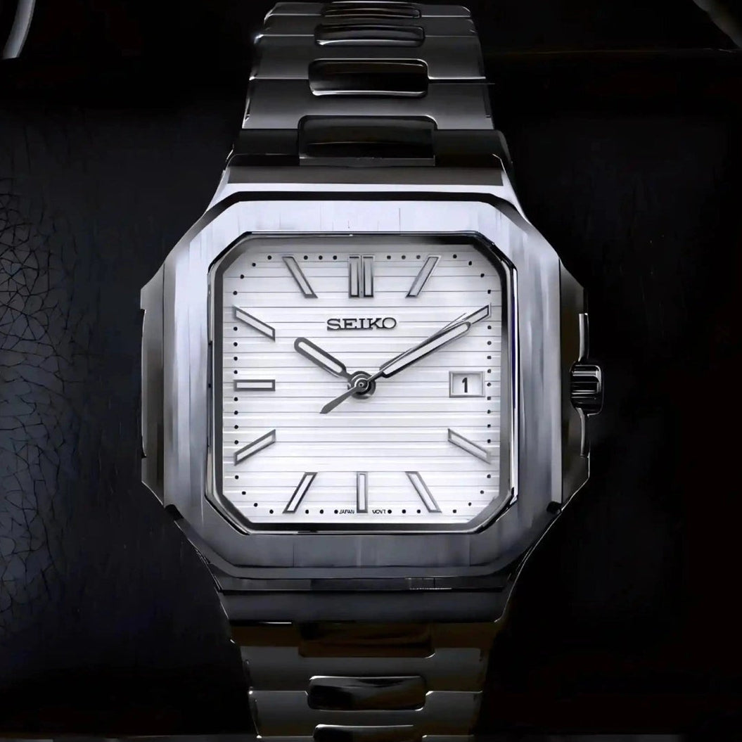 White dial with Silver Band