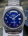 Dark Blue Arabic Dial with Silver Band