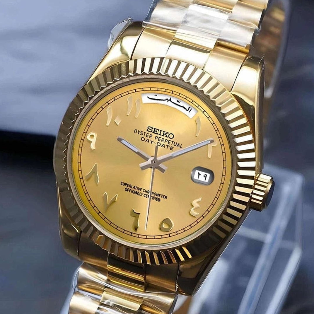 Day date Gold Arabic Dial with gold Band
