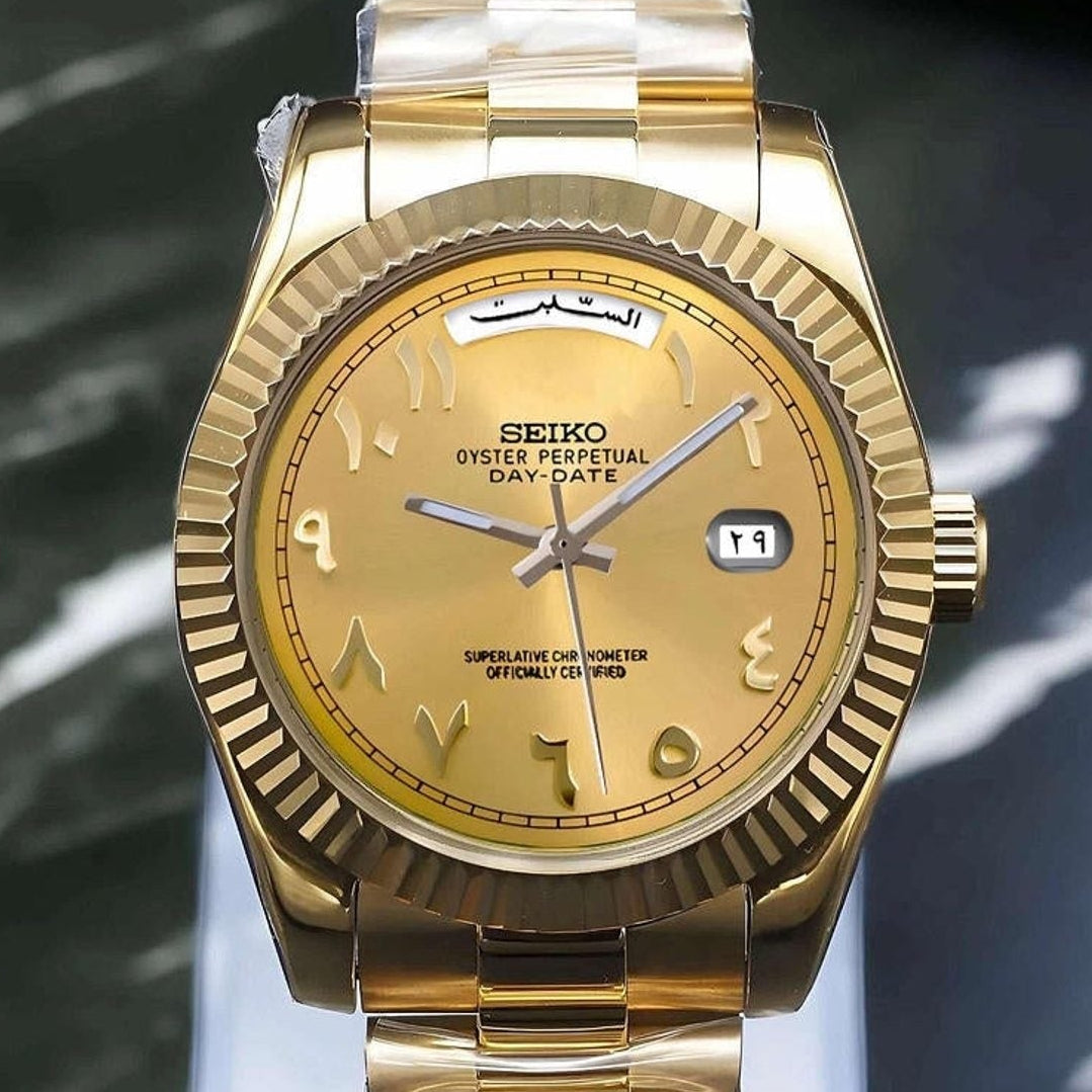 Day date Gold Arabic Dial with gold Band