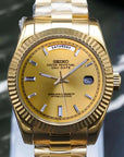 Gold Baguette dial with gold band