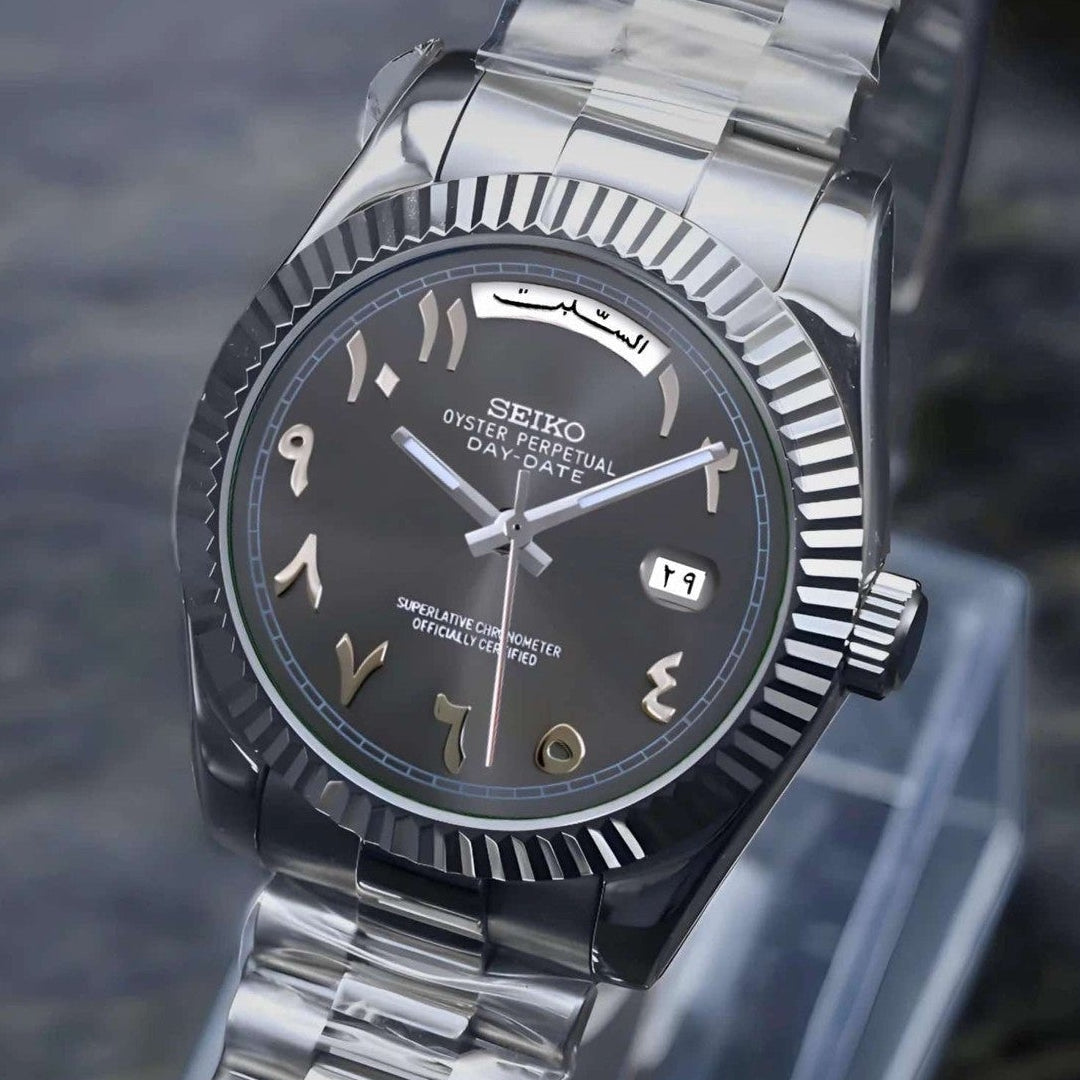 Grey Arabic dial with grey band