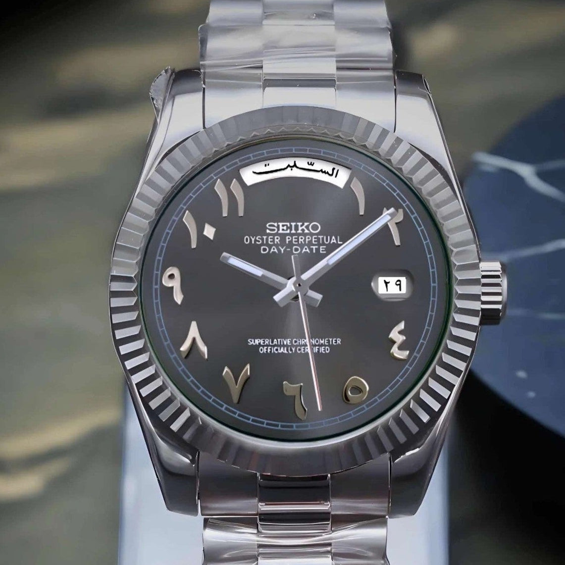 Grey Arabic dial with grey band