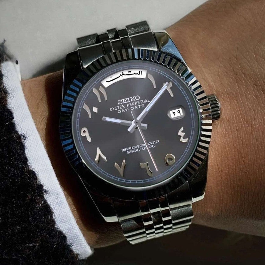 Grey Arabic dial with grey band