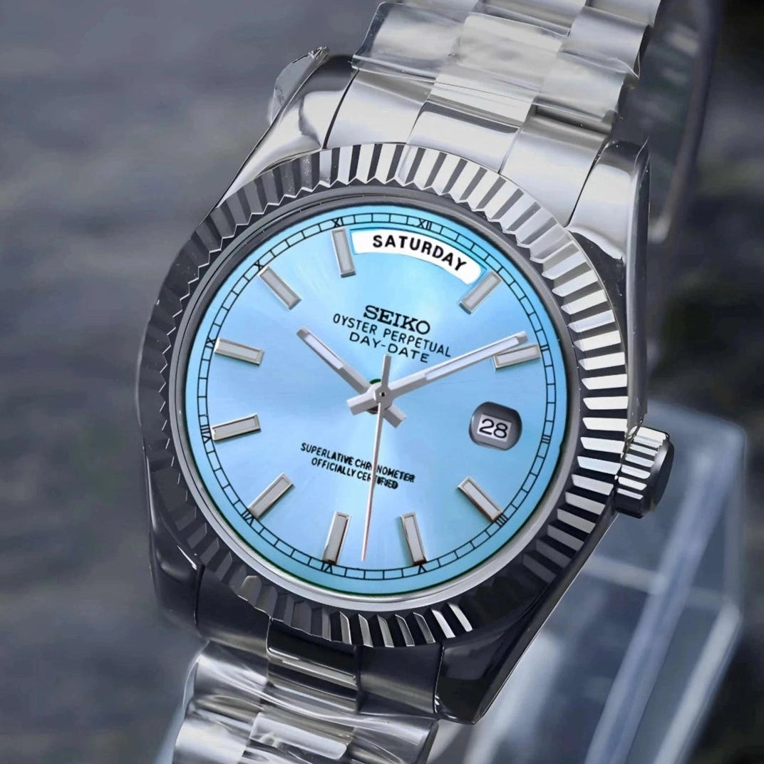 Ice Blue Dial with Silver Band