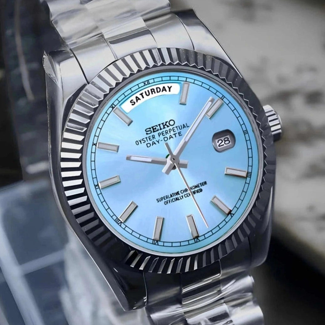 Ice Blue Dial with Silver Band