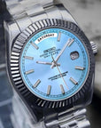 Ice Blue Dial with Silver Band
