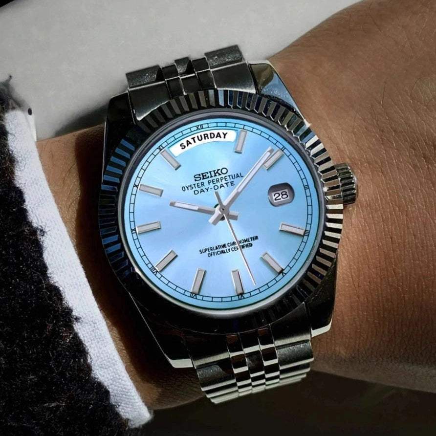 Ice Blue Dial with Silver Band